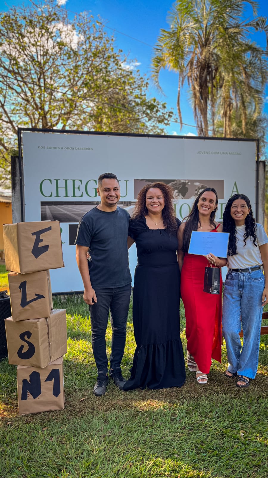 Foto 5 — Finalização escola de inglês e Formatura Nível 1 