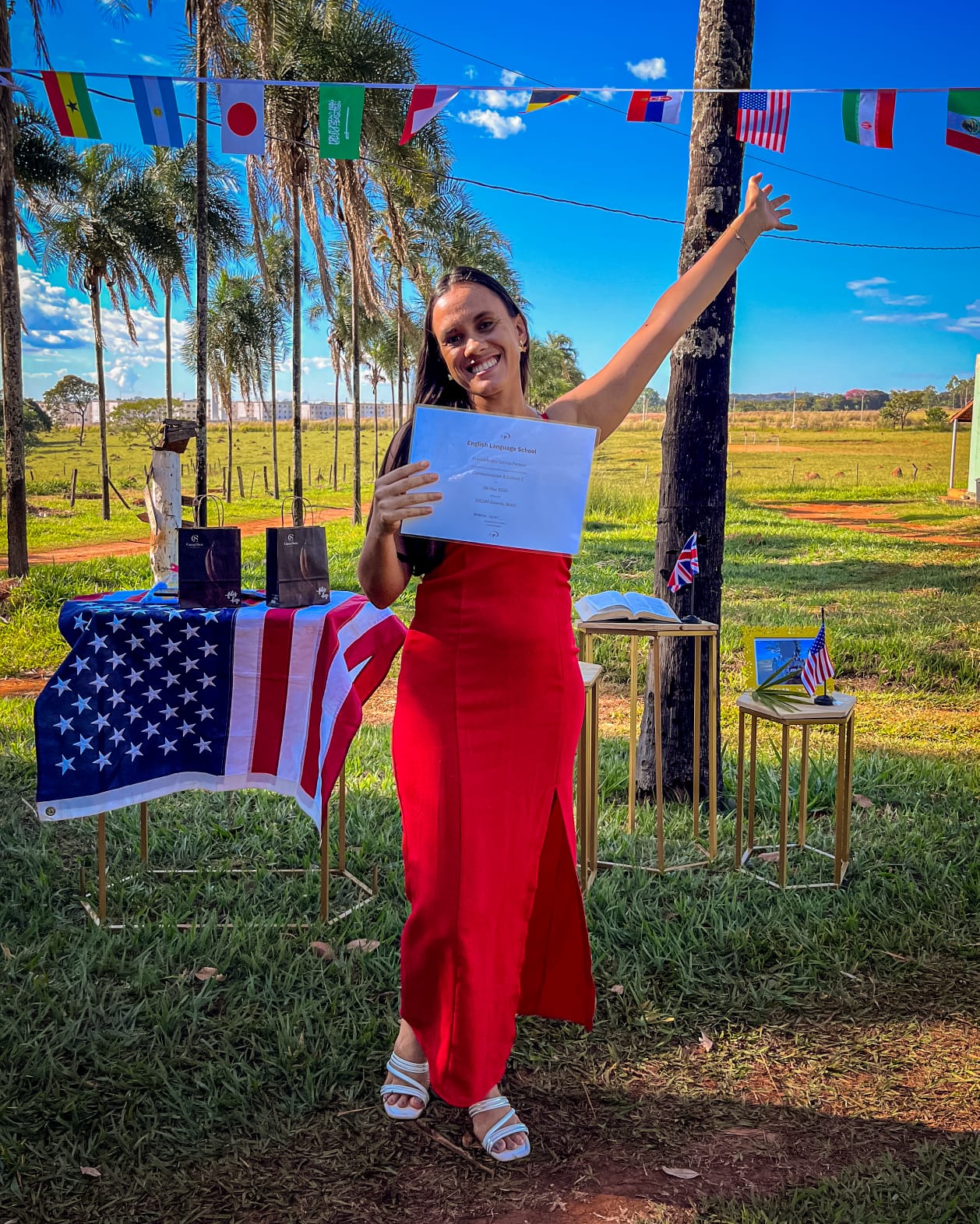 Foto 6 — Finalização escola de inglês e Formatura Nível 1 